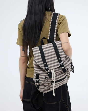 Rope stripe backpack